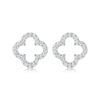 Wholesale 925 Sterling Silver Jewelry Set With Hollow Out Four Leaf Clover Pattern For Women Electroplated Includes Necklace Earrings Bracelet And Ring
