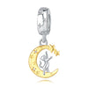 Wholesale Sterling Silver Jewelry With Star Moon Religious Charm And Dripping Oil Design