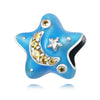 Wholesale Sterling Silver Jewelry With Star Moon Religious Charm And Dripping Oil Design