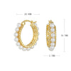 Wholesale 925 Sterling Silver Leaf Pattern Pearl Earrings