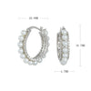 Wholesale 925 Sterling Silver Leaf Pattern Pearl Earrings