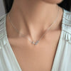Wholesale 925 Sterling Silver Leafshaped Pendant Necklace With Seiko Processing For Women
