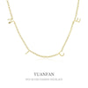 Wholesale 925 Sterling Silver Letter Necklace With Electroplating Cross Chain Style