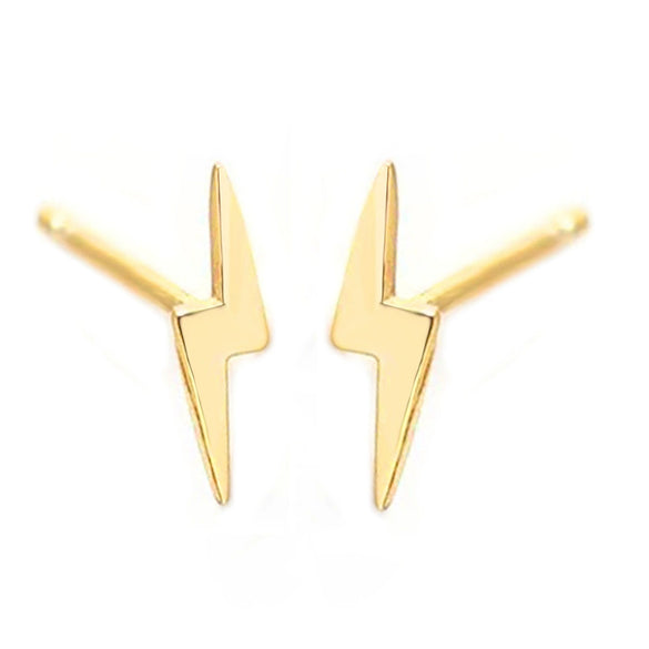 Wholesale Sterling Silver Lightning Rhombus Letter Number Text Electroplated Earrings