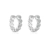 Wholesale 925 Sterling Silver Love Earrings With High Design Sense Ear Buckle Electroplated With Platinum And 18K Gold Inlaid With Zircon
