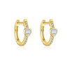 Wholesale 925 Sterling Silver Love Earrings With High Design Sense Ear Buckle Electroplated With Platinum And 18K Gold Inlaid With Zircon