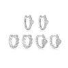 Wholesale 925 Sterling Silver Love Earrings With High Design Sense Ear Buckle Electroplated With Platinum And 18K Gold Inlaid With Zircon