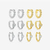 Wholesale 925 Sterling Silver Love Earrings With High Design Sense Ear Buckle Electroplated With Platinum And 18K Gold Inlaid With Zircon
