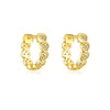 Wholesale 925 Sterling Silver Love Earrings With High Design Sense Ear Buckle Electroplated With Platinum And 18K Gold Inlaid With Zircon