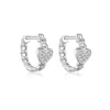 Wholesale 925 Sterling Silver Love Earrings With High Design Sense Ear Buckle Electroplated With Platinum And 18K Gold Inlaid With Zircon