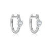 Wholesale 925 Sterling Silver Love Earrings With High Design Sense Ear Buckle Electroplated With Platinum And 18K Gold Inlaid With Zircon