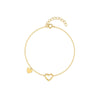 Wholesale 925 Sterling Silver Love Shaped Simple Style Bracelet With Geometric Design And Electroplating Treatment