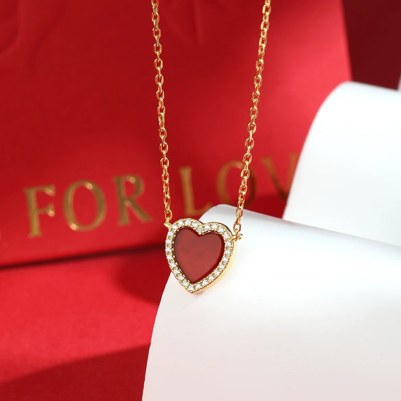 Wholesale 925 Sterling Silver Love Water Drops Bell Pattern Earrings And Necklace Set For Women With Electroplating Light Luxury Style