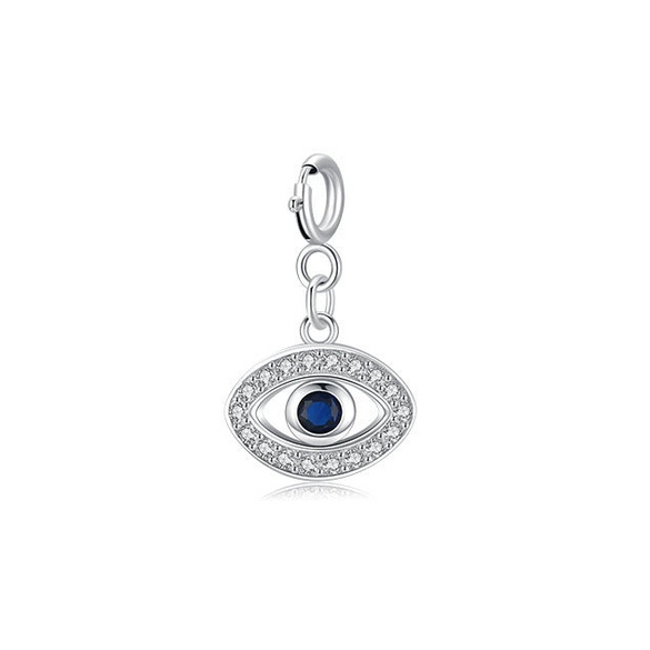 Wholesale 925 Sterling Silver Microinlaid Geometric Devil's Eye Pendant Jewelry Niche Design