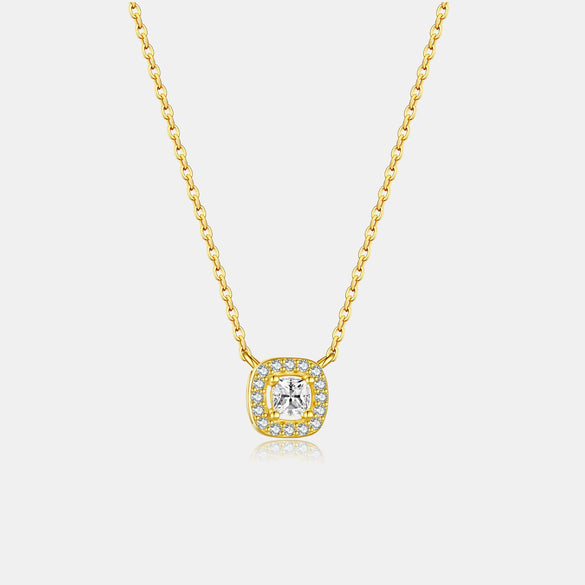 Wholesale 925 Sterling Silver Microinlaid Pearshaped Clavicle Necklace With Cross Chain For Women Geometric Design Platinum Or 18K Gold Electroplated