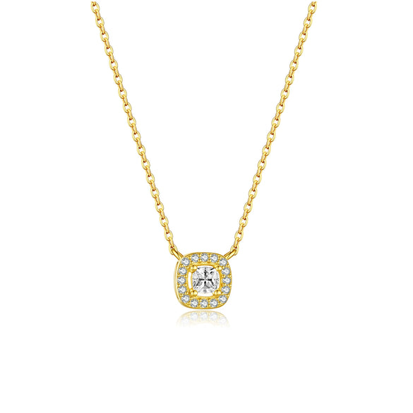 Wholesale 925 Sterling Silver Microinlaid Pearshaped Clavicle Necklace With Cross Chain For Women Geometric Design Platinum Or 18K Gold Electroplated