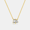 Wholesale 925 Sterling Silver Microinlaid Pearshaped Clavicle Necklace With Cross Chain For Women Geometric Design Platinum Or 18K Gold Electroplated