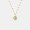 Wholesale 925 Sterling Silver Microinlaid Pearshaped Clavicle Necklace With Cross Chain For Women Geometric Design Platinum Or 18K Gold Electroplated