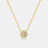 Wholesale 925 Sterling Silver Microinlaid Pearshaped Clavicle Necklace With Cross Chain For Women Geometric Design Platinum Or 18K Gold Electroplated