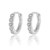 Wholesale 925 Sterling Silver Microinlaid Zircon Geometric Circle Earring