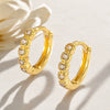 Wholesale 925 Sterling Silver Microinlaid Zircon Geometric Circle Earring