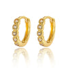 Wholesale 925 Sterling Silver Microinlaid Zircon Geometric Circle Earring