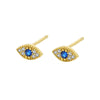 Wholesale 925 Sterling Silver Microinlaid Zircon Geometric Devil's Eye Earrings For Women With Electroplating