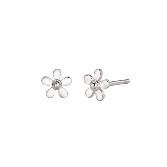 Wholesale 925 Sterling Silver Mini Flower Earrings Electroplated Sweet Style For Women