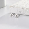 Wholesale 925 Sterling Silver Mini Flower Earrings Electroplated Sweet Style For Women