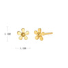 Wholesale 925 Sterling Silver Mini Flower Earrings Electroplated Sweet Style For Women