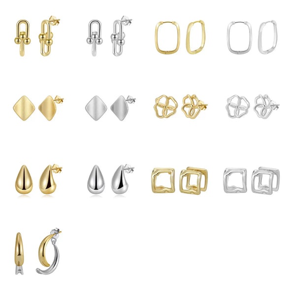 Wholesale 925 Sterling Silver Minimalist Geometric Jewelry With Electroplating For Women