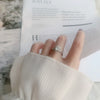 Wholesale 925 Sterling Silver Minimalist Geometric Sixpointed Star Ring For Girls With Electroplating