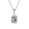 Wholesale 925 Sterling Silver Moissanite Clavicle Necklace With Geometric Pattern And Cross Chain Pt950 Gold Plated