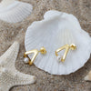 Wholesale 925 Sterling Silver Natural Baroque Pearl Simple Electroplated Women's Earrings
