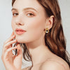 Wholesale 925 Sterling Silver Natural Baroque Pearl Simple Electroplated Women's Earrings