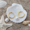Wholesale 925 Sterling Silver Natural Simple Geometric Earrings With Electroplating Treatment