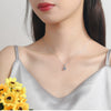 Wholesale 925 Sterling Silver Necklace With Plants Flowers Style And Six Claw Moissanite Pendant