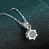 Wholesale 925 Sterling Silver Necklace With Plants Flowers Style And Six Claw Moissanite Pendant