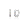Wholesale Sterling Silver 925 Opal Earrings With Geometric Design And Electroplating