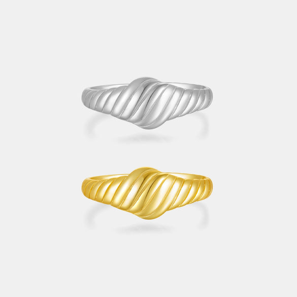 Wholesale 925 Sterling Silver Opening Adjustable Ring For Women With Geometric Design And Electroplating Treatment