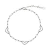 Wholesale 925 Sterling Silver Paper Clip Chain Geometric Style Unisex Necklace