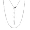 Wholesale 925 Sterling Silver Paper Clip Chain Geometric Style Unisex Necklace