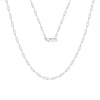 Wholesale 925 Sterling Silver Paper Clip Chain Geometric Style Unisex Necklace