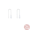 Wholesale Sterling Silver Pearl Earrings For Women With Geometric Design