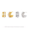 Wholesale Sterling Silver 925 Pearl Earrings With Geometric Ushape Design For Women