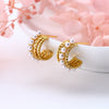 Wholesale Sterling Silver 925 Pearl Earrings With Geometric Ushape Design For Women