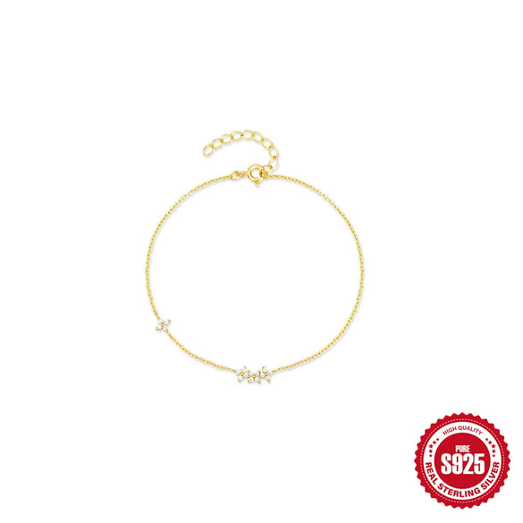 Wholesale 925 Sterling Silver Petal All Match Jewelry Suit With O Shaped Chain And Electroplating Design For Unisex