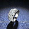 Wholesale 925 Sterling Silver Platinumplated Heart Moissanite Ring For Men