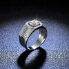 Wholesale 925 Sterling Silver Platinumplated Heart Moissanite Ring For Men