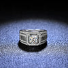 Wholesale 925 Sterling Silver Platinumplated Heart Moissanite Ring For Men